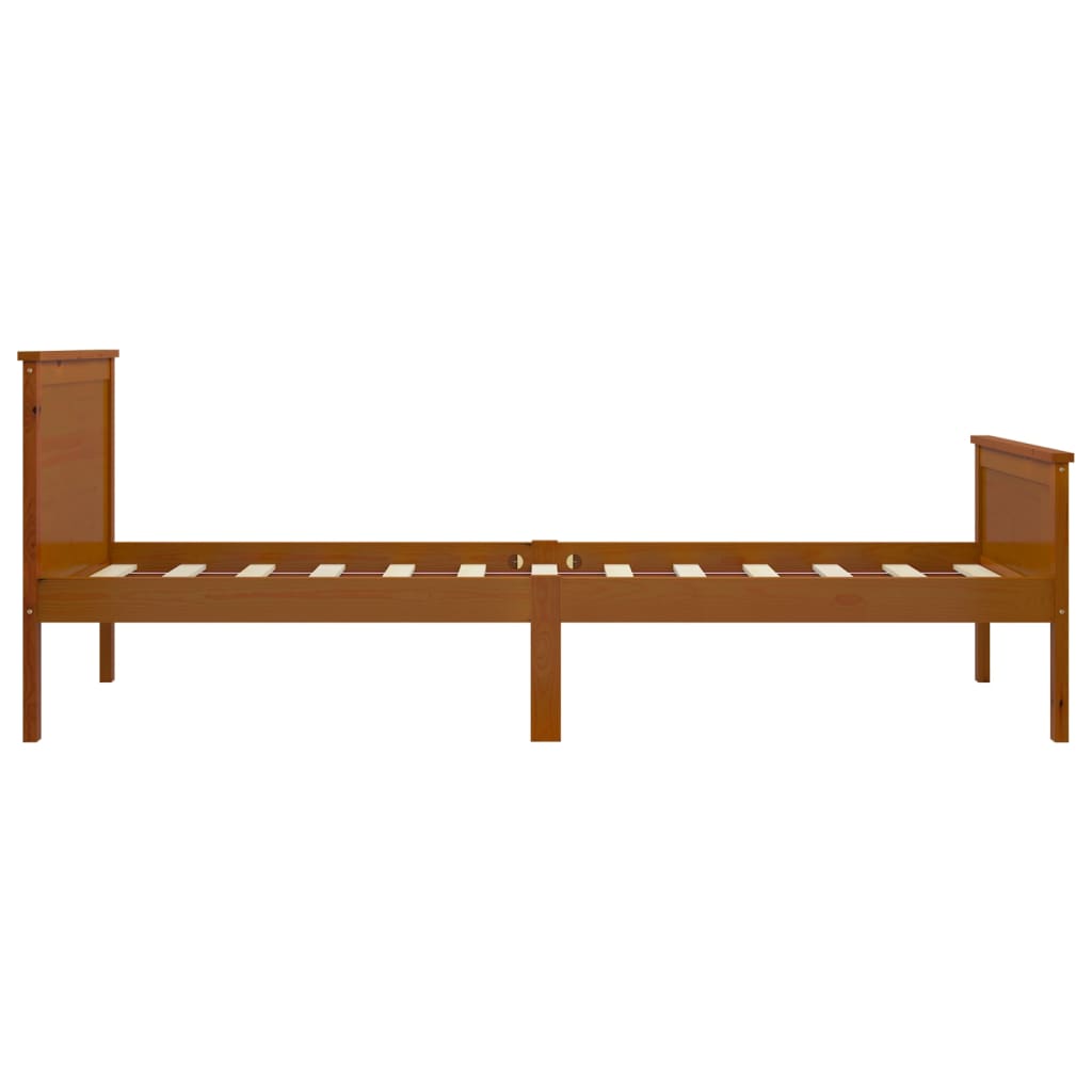 Sengeramme honningbrun heltre furu 90x200 cm