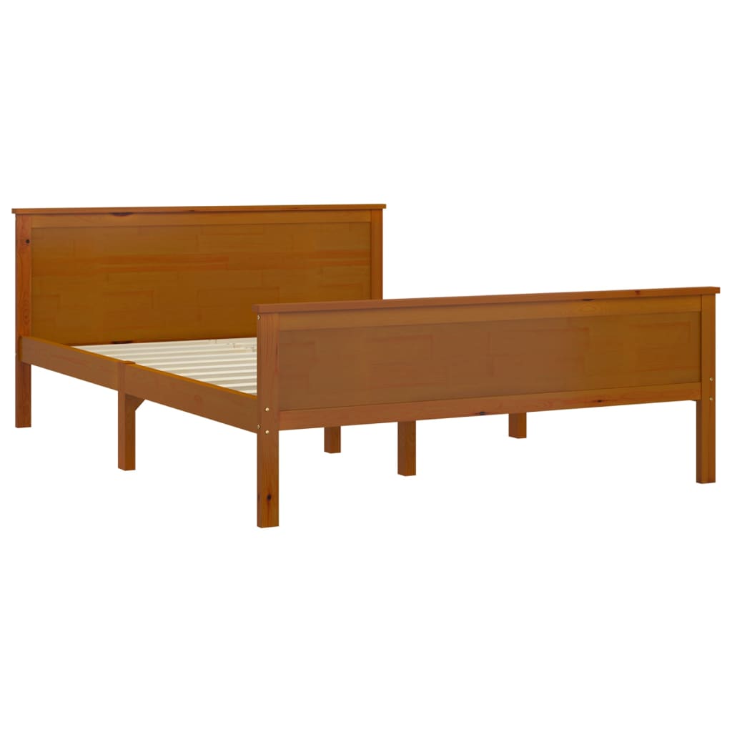 Sengeramme honningbrun heltre furu 120x200 cm