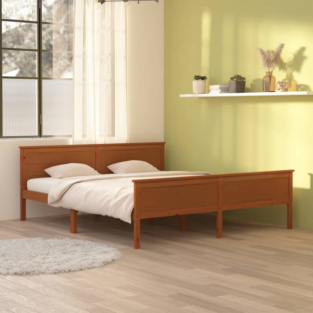 Sengeramme honningbrun furu 180x200 cm
