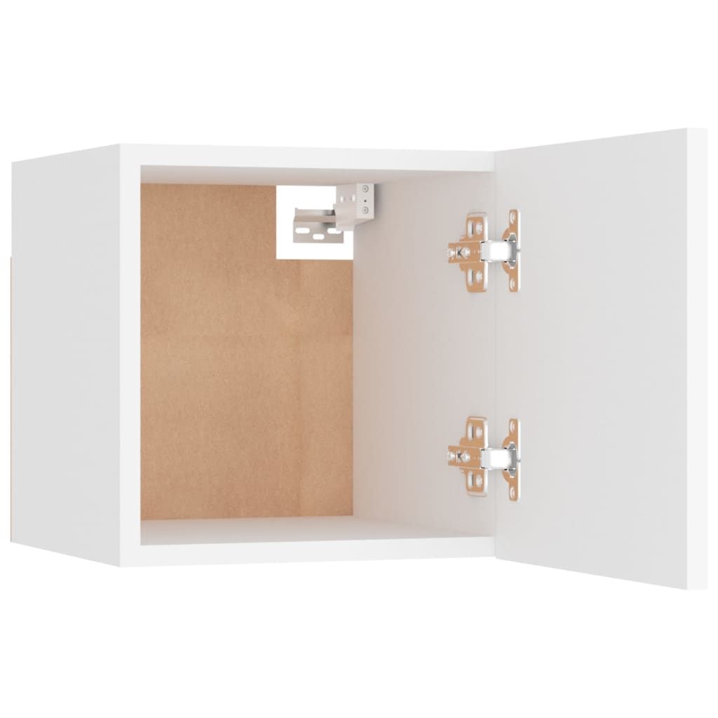 Nattbord 2 stk hvit 30,5x30x30 cm sponplate