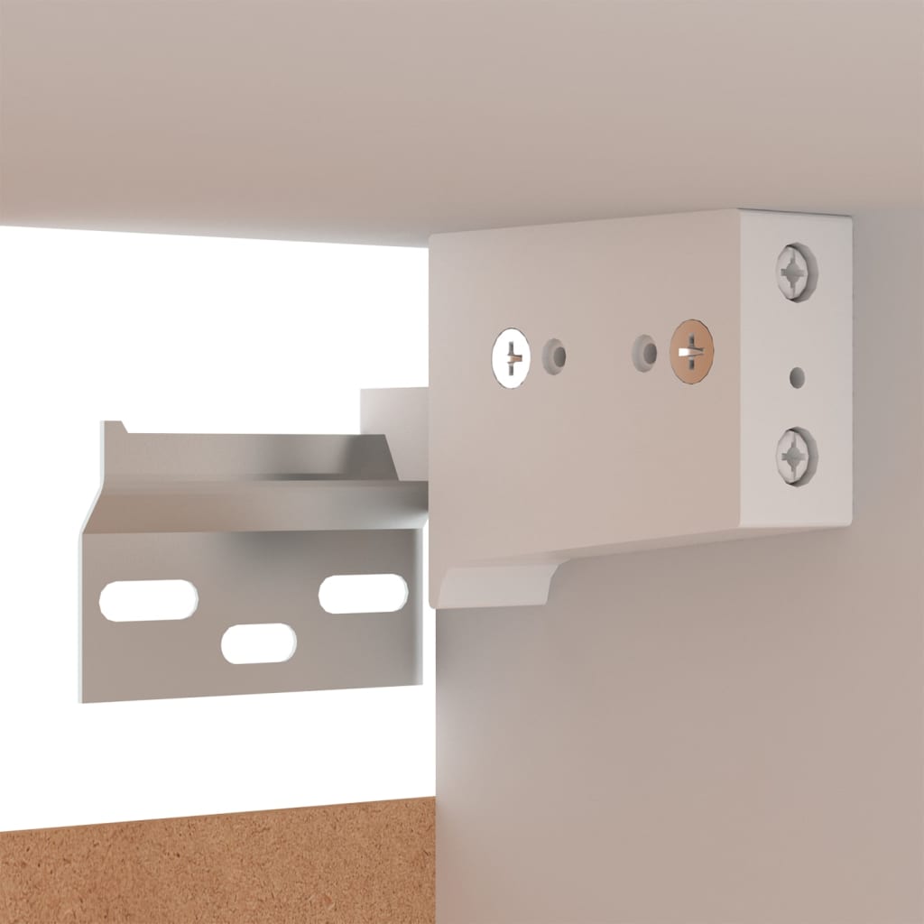 Nattbord 2 stk hvit 30,5x30x30 cm sponplate