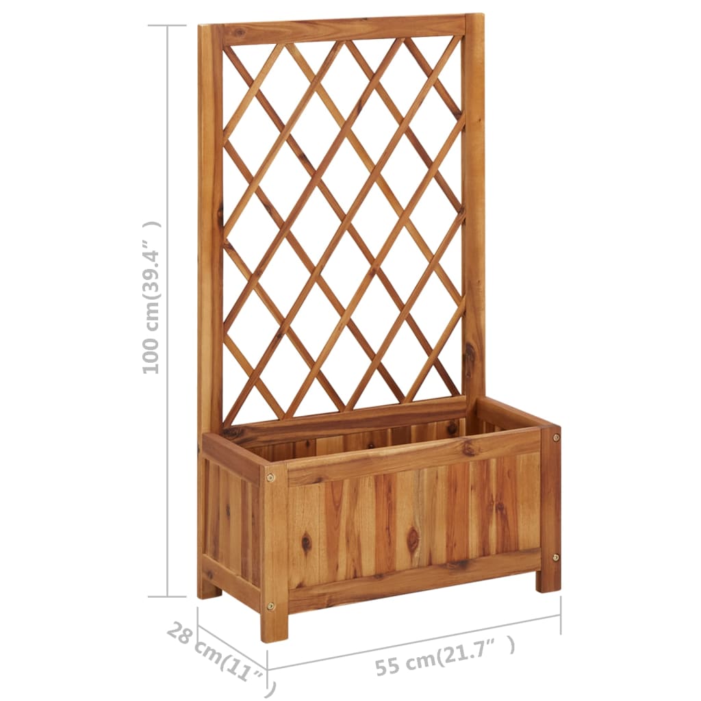 Høybed med espalier heltre akasie