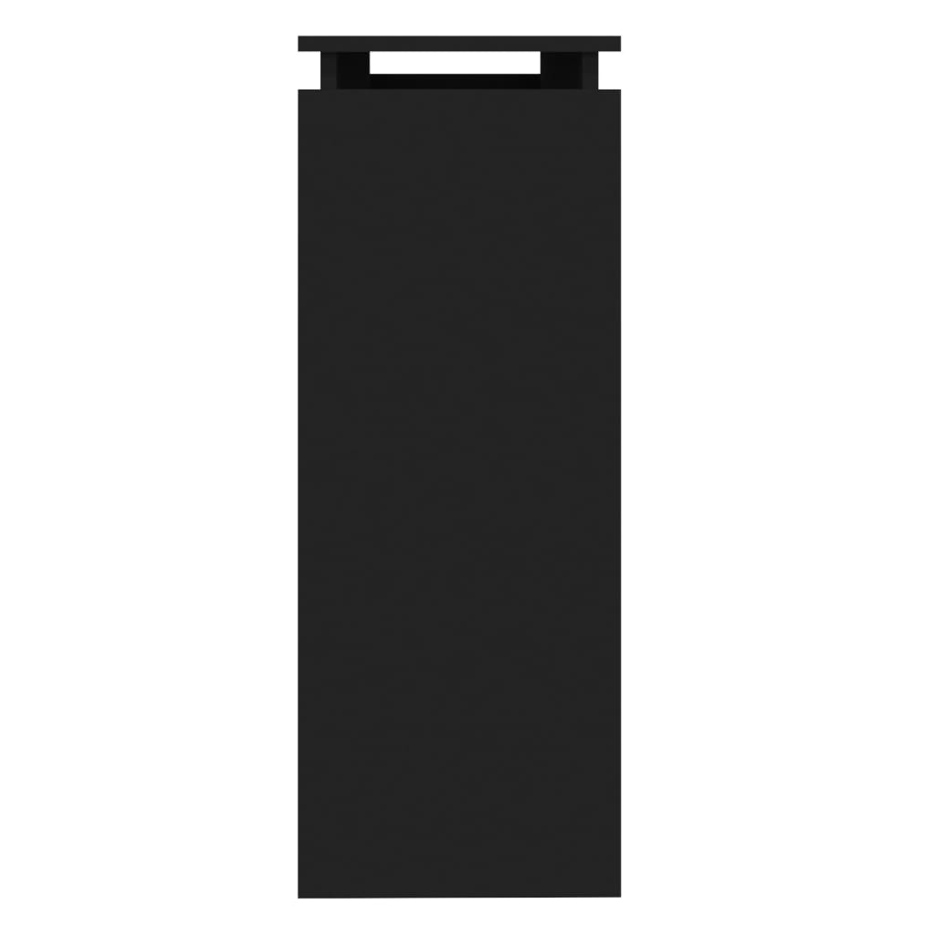 Konsollbord svart 102x30x80 cm konstruert tre