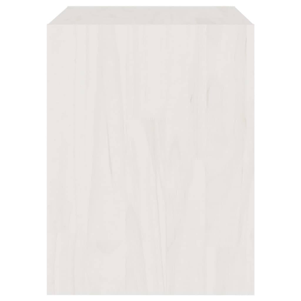Nattbord 2 stk hvit 40x30,5x40 cm heltre furu