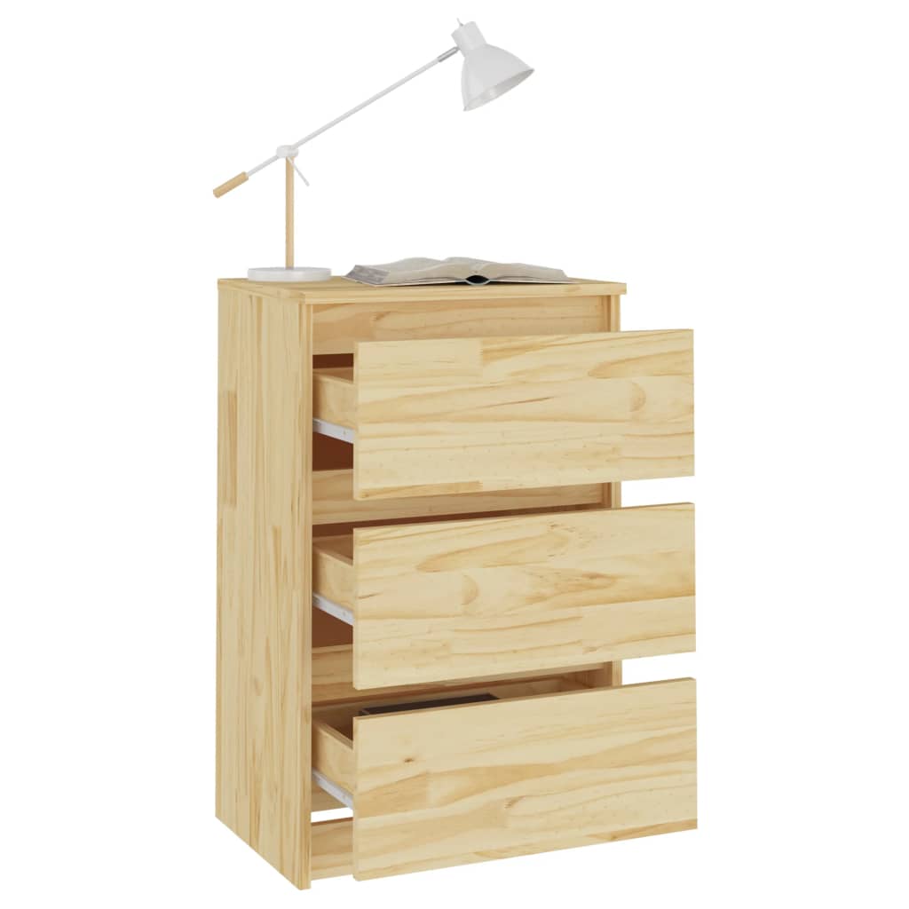 Nattbord 2 stk 40x29,5x64 cm heltre furu