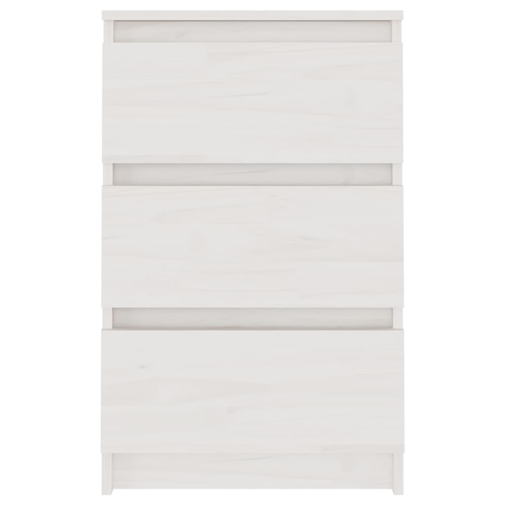 Nattbord hvit 40x29,5x64 cm heltre furu
