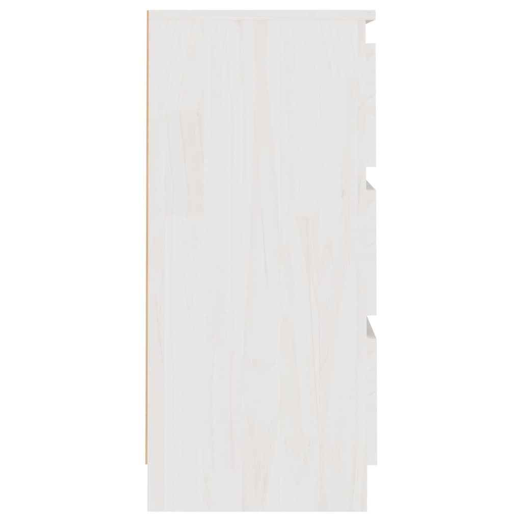 Nattbord hvit 40x29,5x64 cm heltre furu