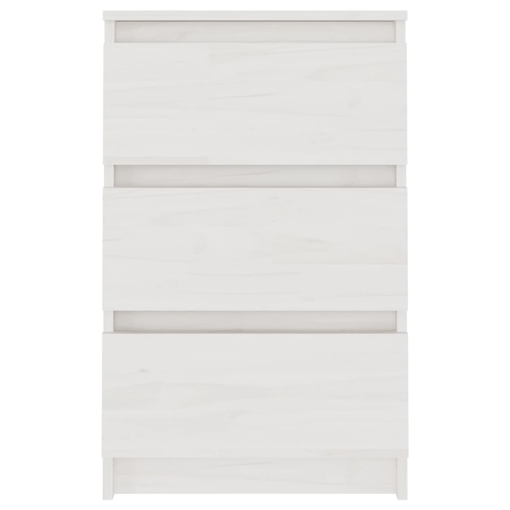 Nattbord 2 stk 40x29,5x64 cm heltre furu hvit
