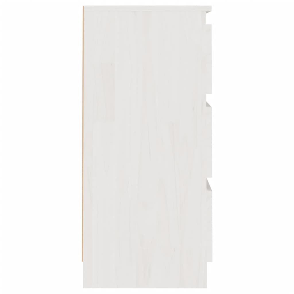 Nattbord 2 stk 40x29,5x64 cm heltre furu hvit