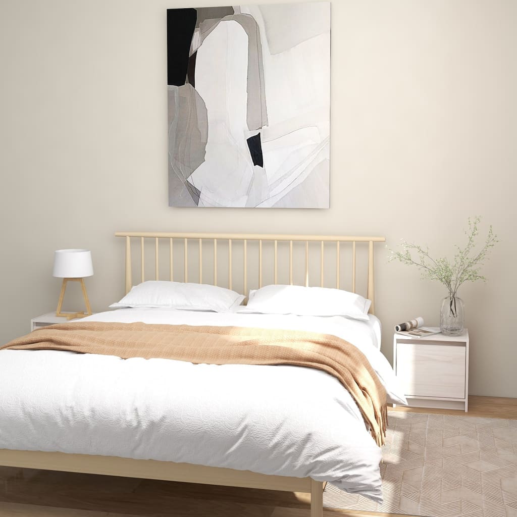 Nattbord 2 stk 40x30,5x40 cm heltre furu hvit