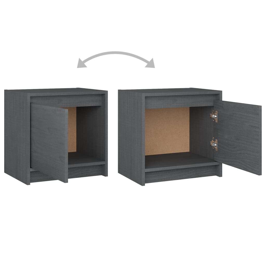 Nattbord 2 stk 40x30,5x40 cm heltre furu