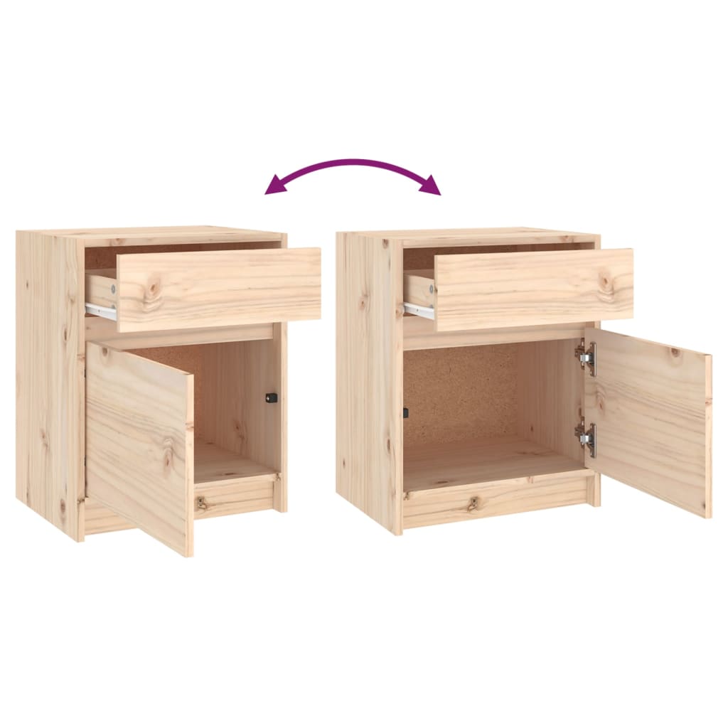 Nattbord 40x31x50 cm heltre furu