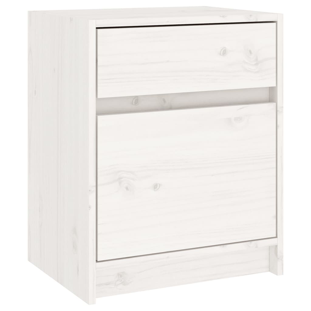 Nattbord 2 stk 40x31x50 cm heltre furu hvit