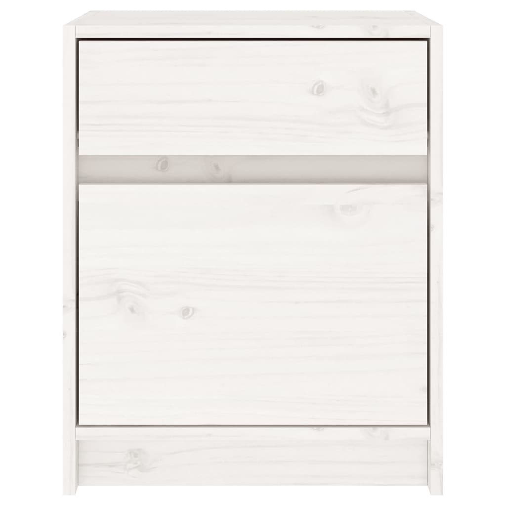 Nattbord 2 stk 40x31x50 cm heltre furu hvit