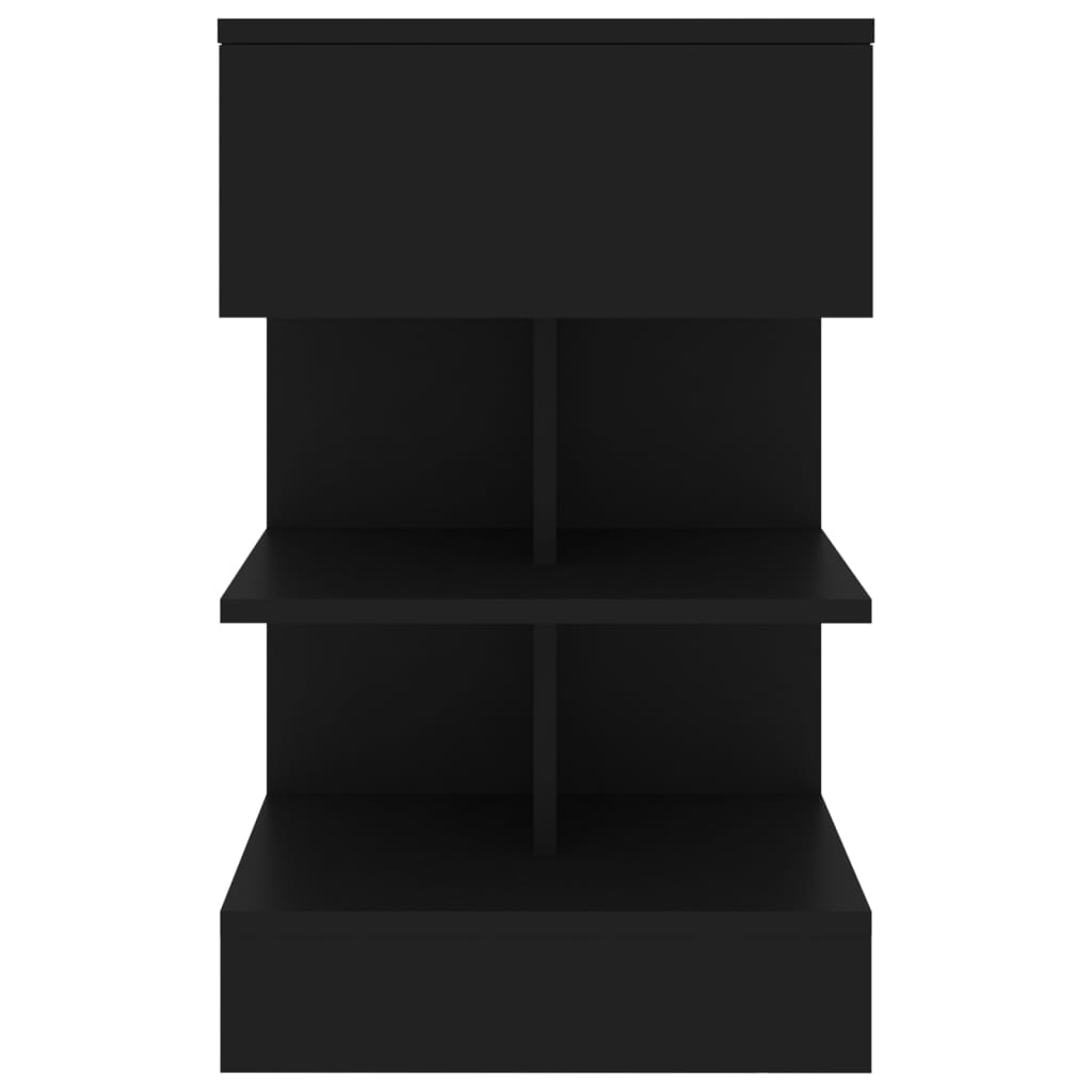 Nattbord 2 stk svart 40x35x65 cm