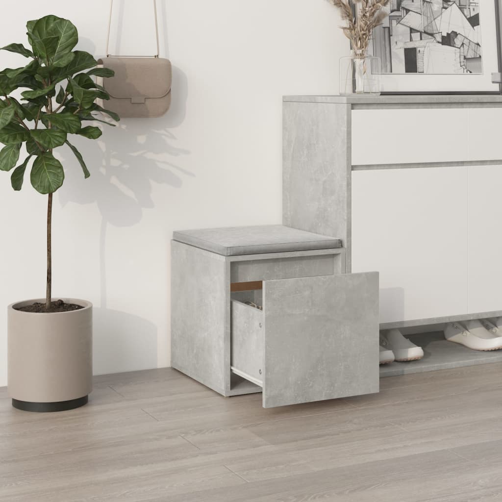 Oppbevaringsskap betonggrå 40,5x40x40 cm konstruert tre