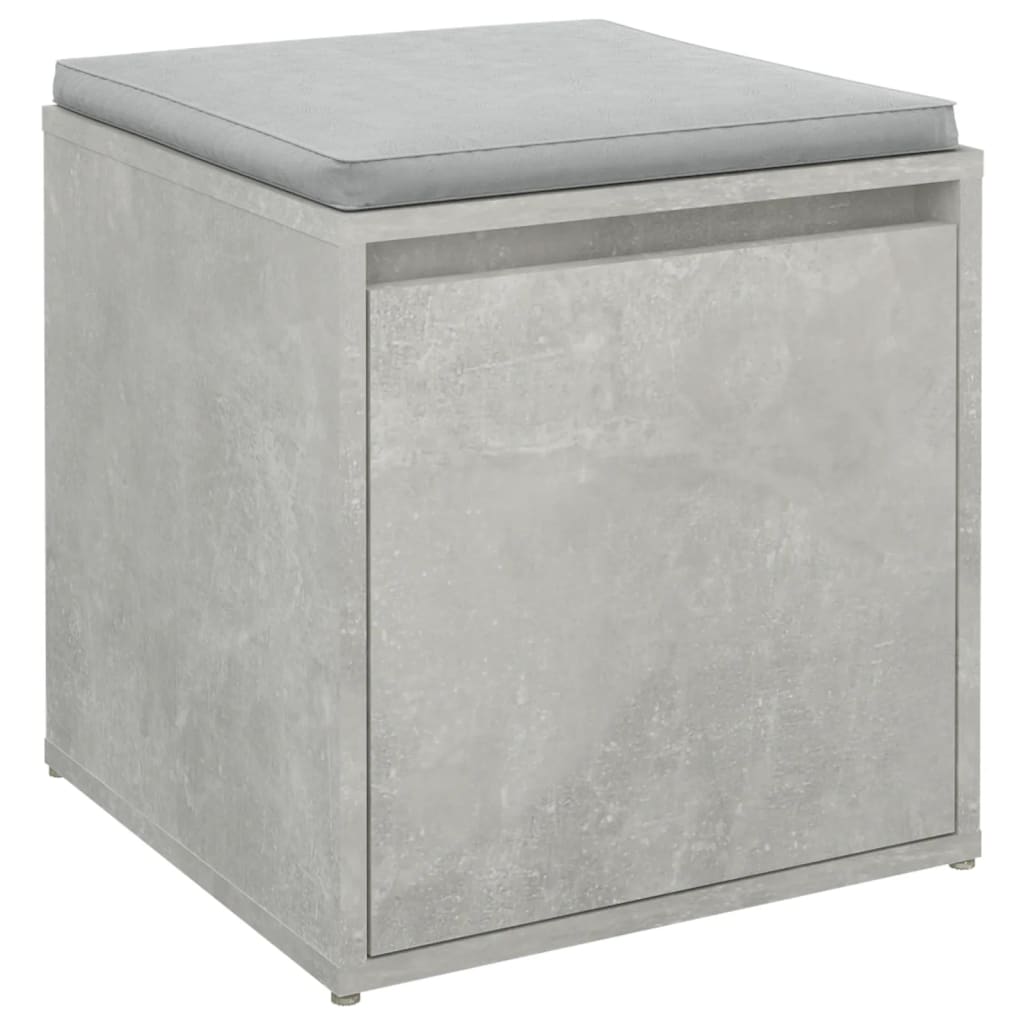 Oppbevaringsskap betonggrå 40,5x40x40 cm konstruert tre