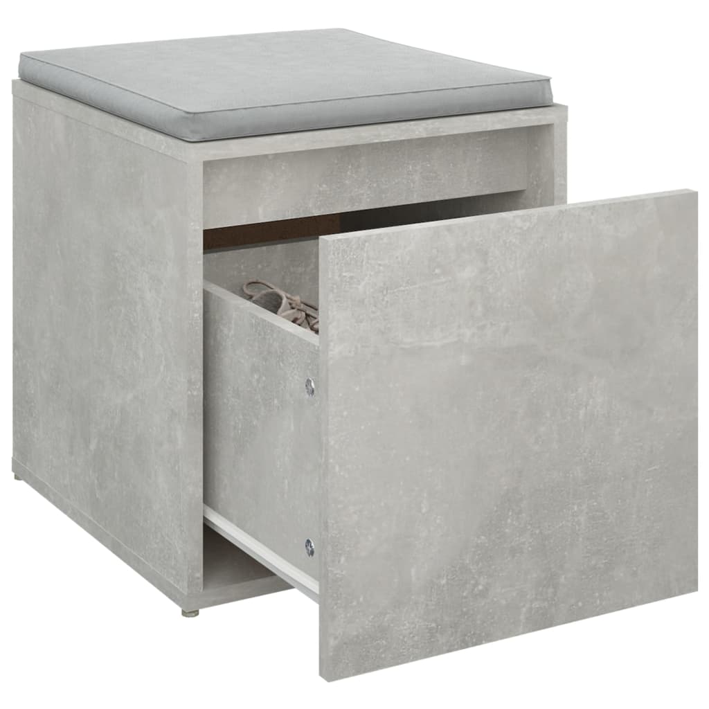 Oppbevaringsskap betonggrå 40,5x40x40 cm konstruert tre