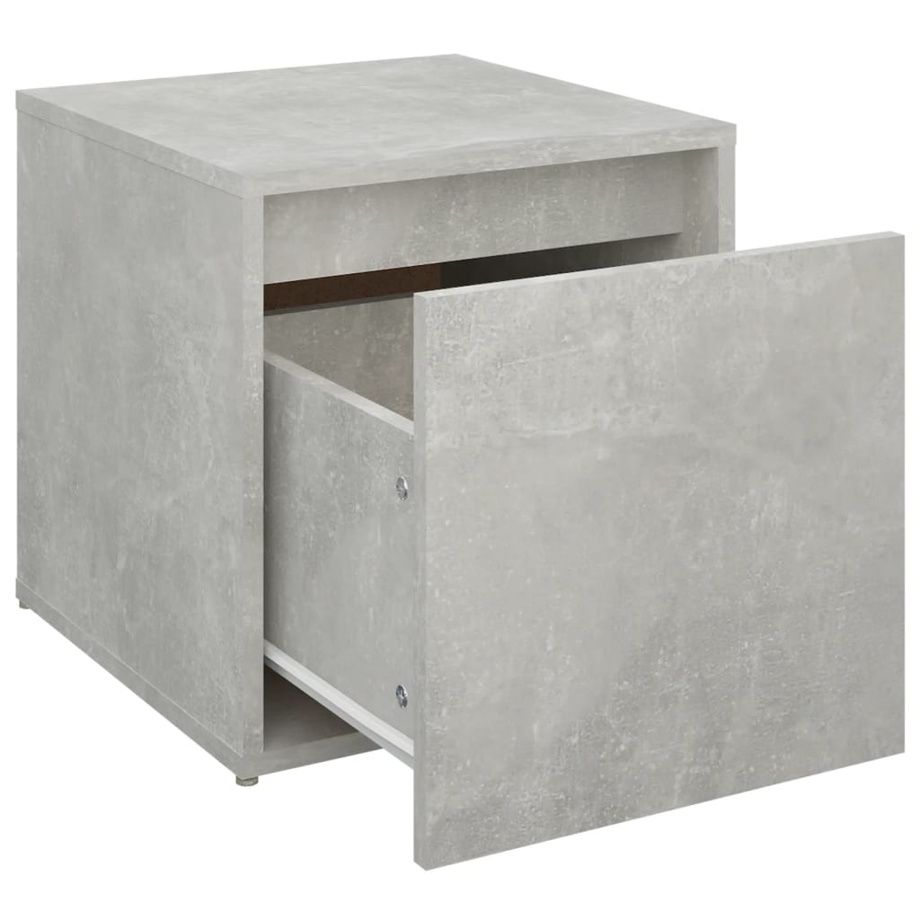Oppbevaringsskap betonggrå 40,5x40x40 cm konstruert tre