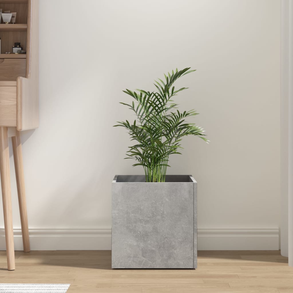 Plantekasse betonggrå 40x40x40 cm konstruert tre