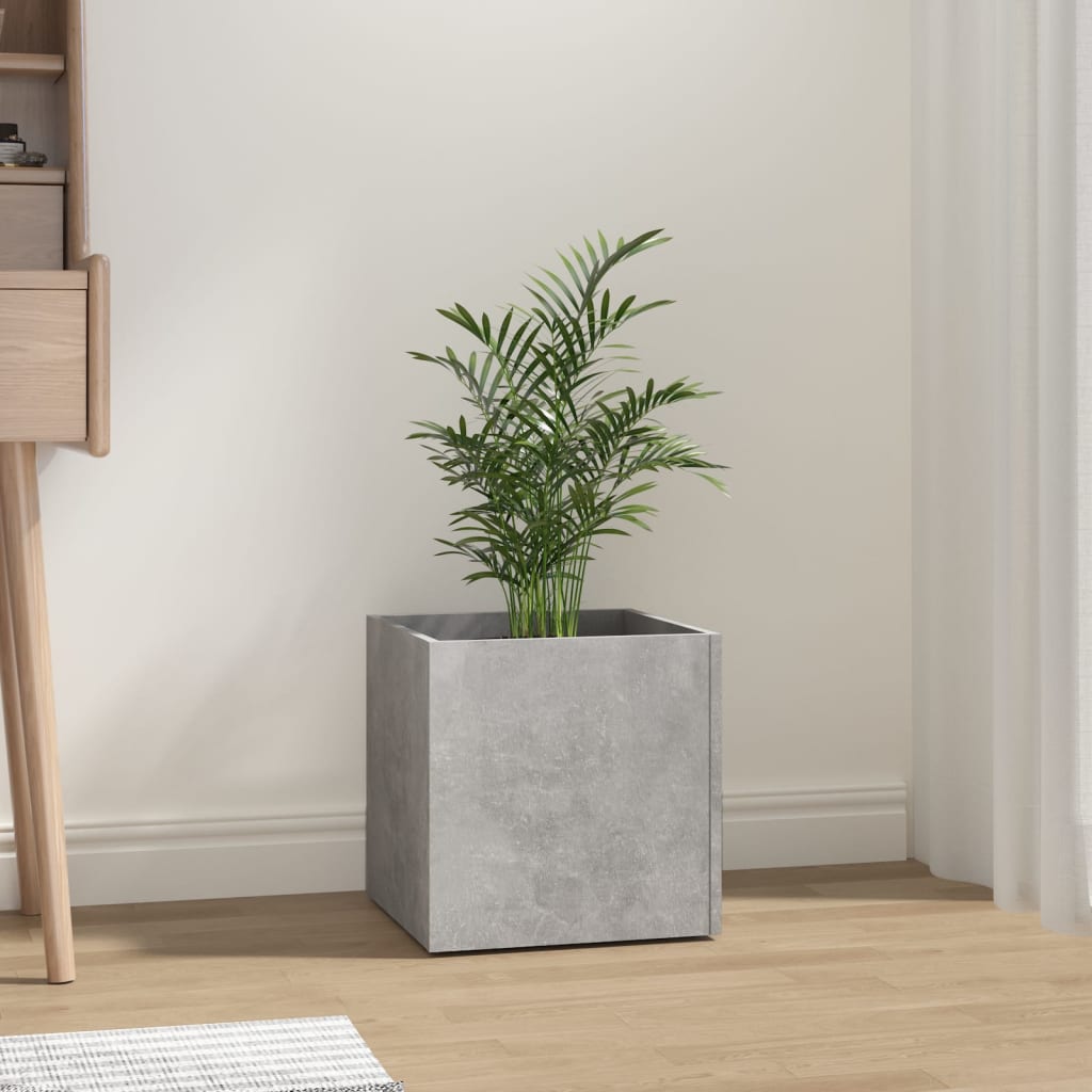 Plantekasse betonggrå 40x40x40 cm konstruert tre