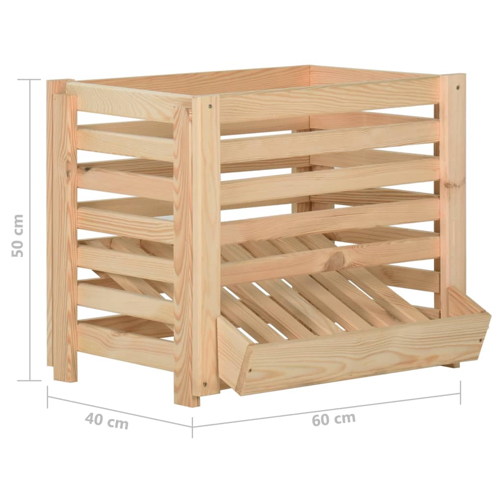 Potetkasse 60x40x50 cm heltre furu