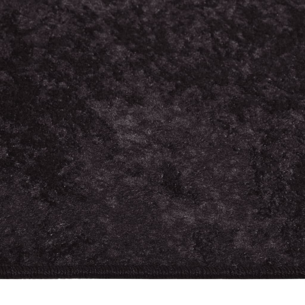 Vaskbart teppe 160x300 cm antrasitt sklisikker