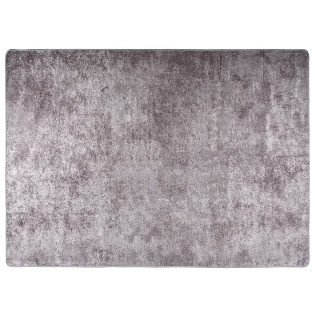 Vaskbart teppe 120x180 cm sklisikker grå