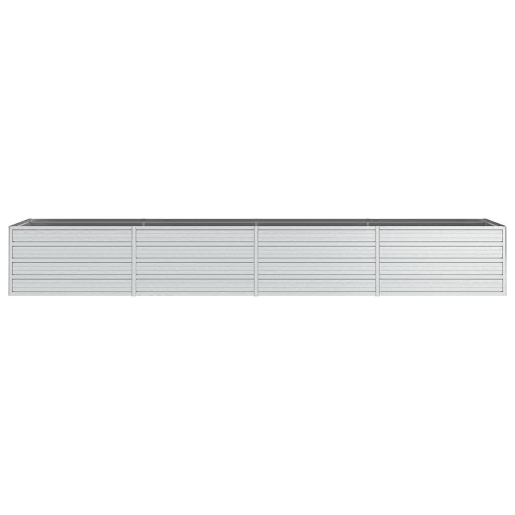 Høybed 320x80x45 cm galvanisert stål sølv