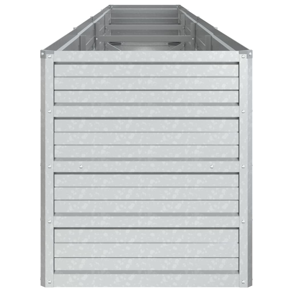 Høybed 320x40x45 cm galvanisert stål sølv
