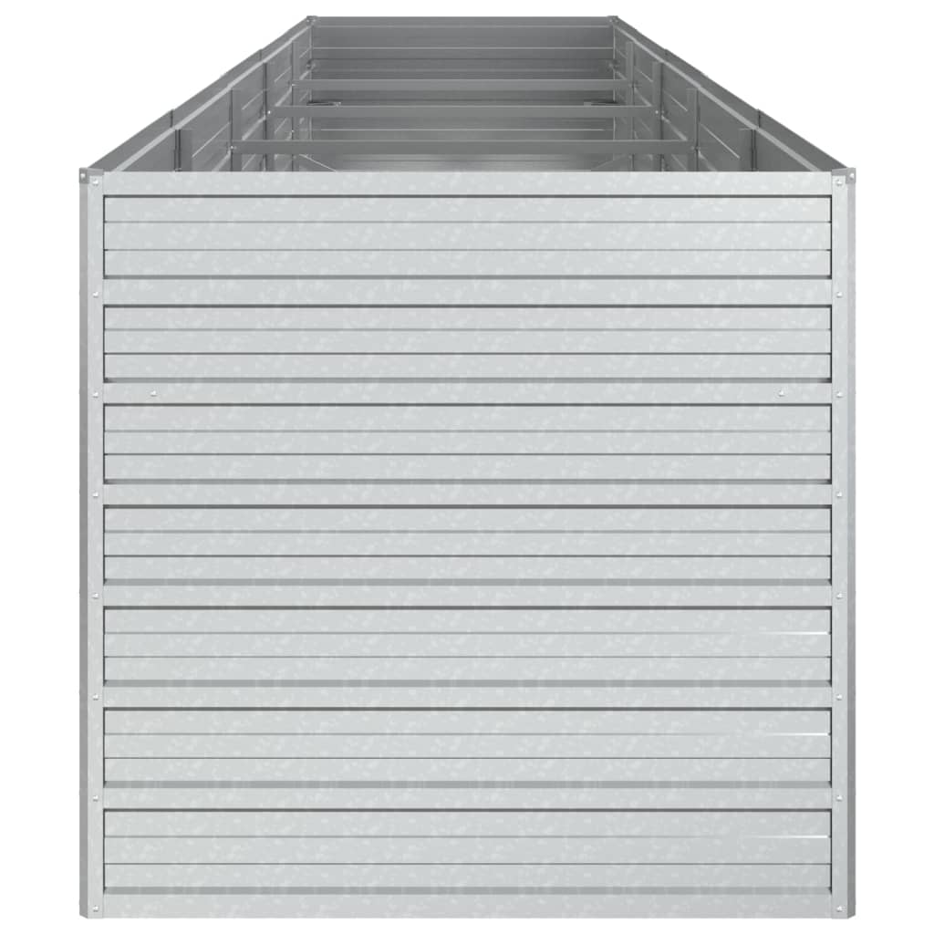 Høybed 400x80x77 cm galvanisert stål sølv