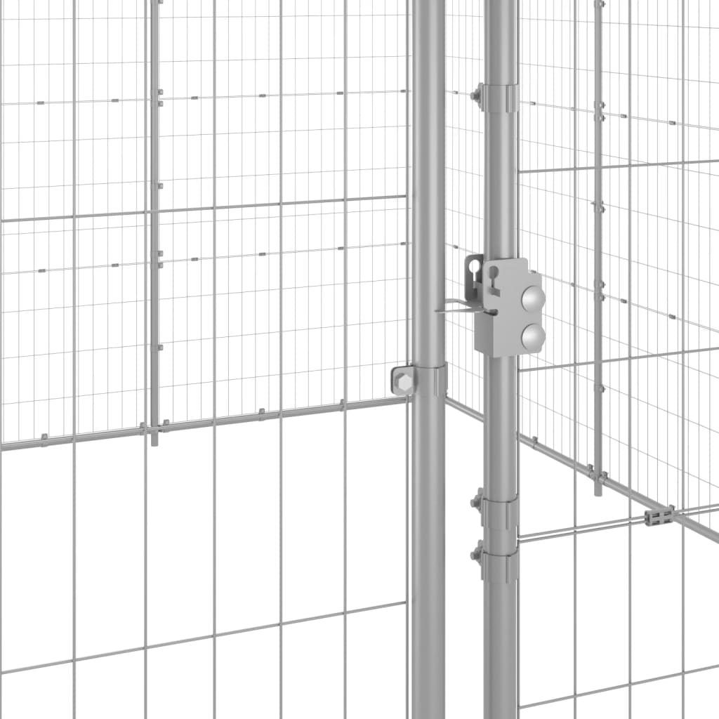 Utendørs hundegård 33,88 m² galvanisert stål