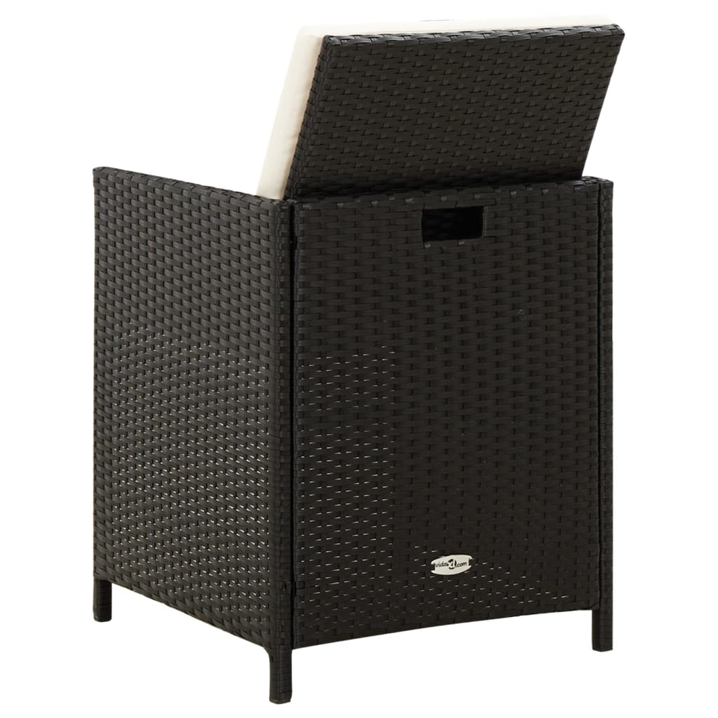 Hagestol- og krakksett 4 deler polyrotting blå