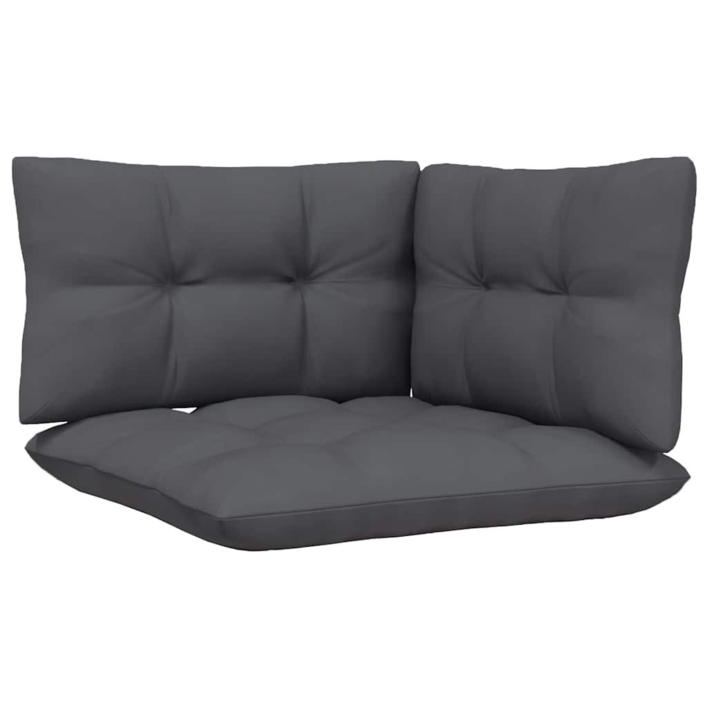 Hagesofagruppe med puter 3 deler svart heltre furu