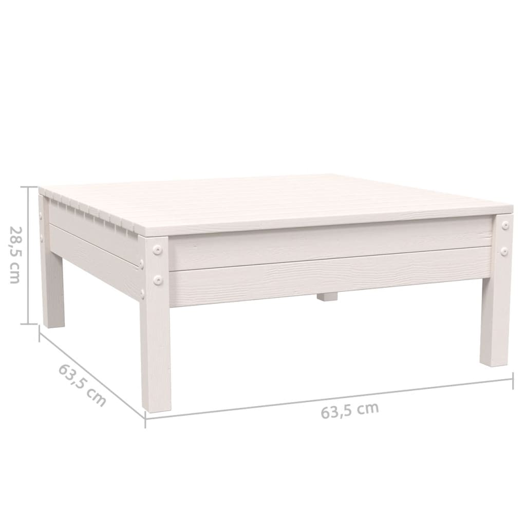 Hagesofagruppe med puter 3 deler hvit heltre furu