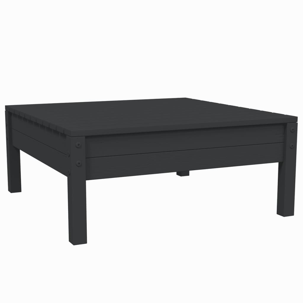 Hagesofagruppe med puter 3 deler svart heltre furu