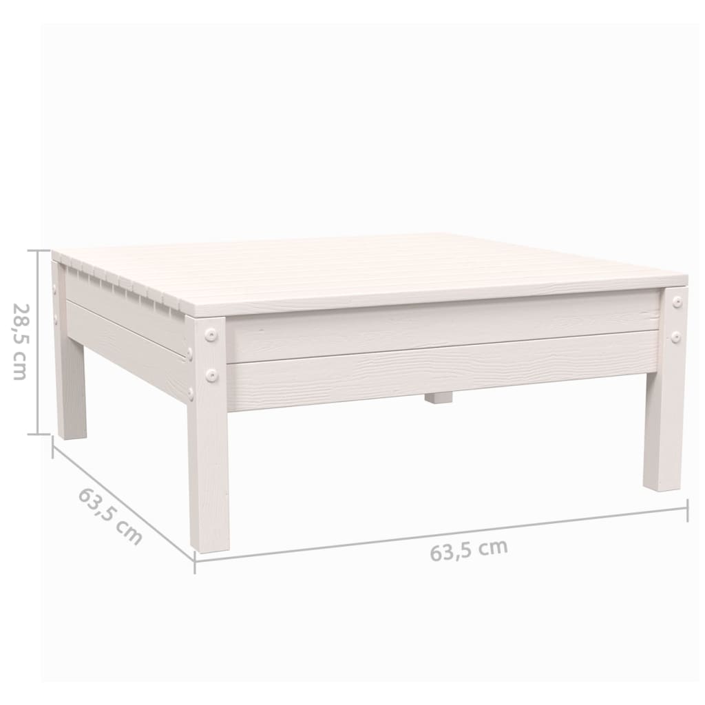 Hagesofagruppe med puter 3 deler hvit heltre furu