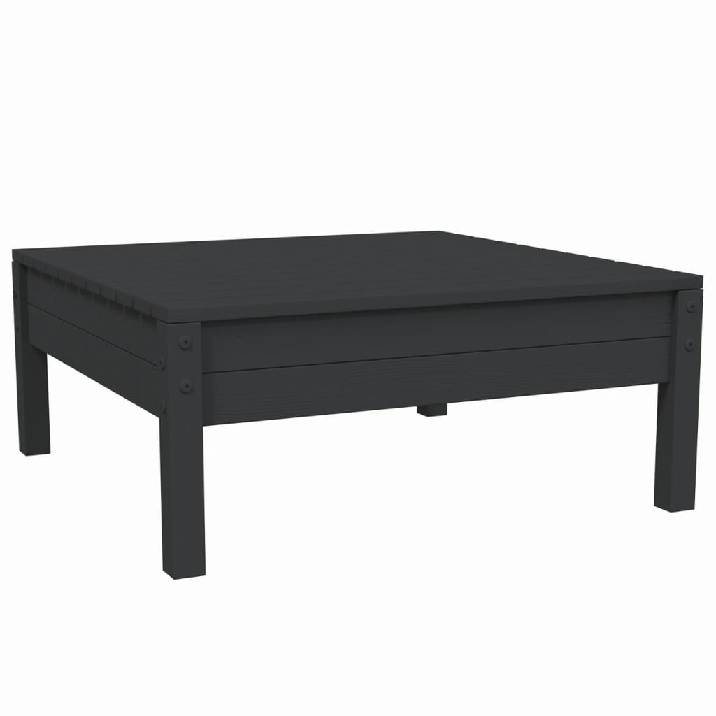 Hagesofagruppe med puter 3 deler svart heltre furu