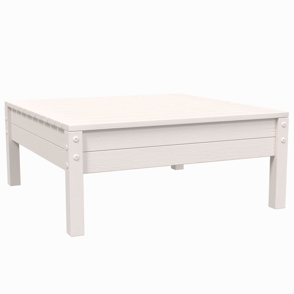 Hagesofagruppe med puter 3 deler hvit heltre furu