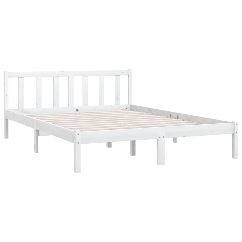 Sengeramme heltre furu 140x190 cm hvit