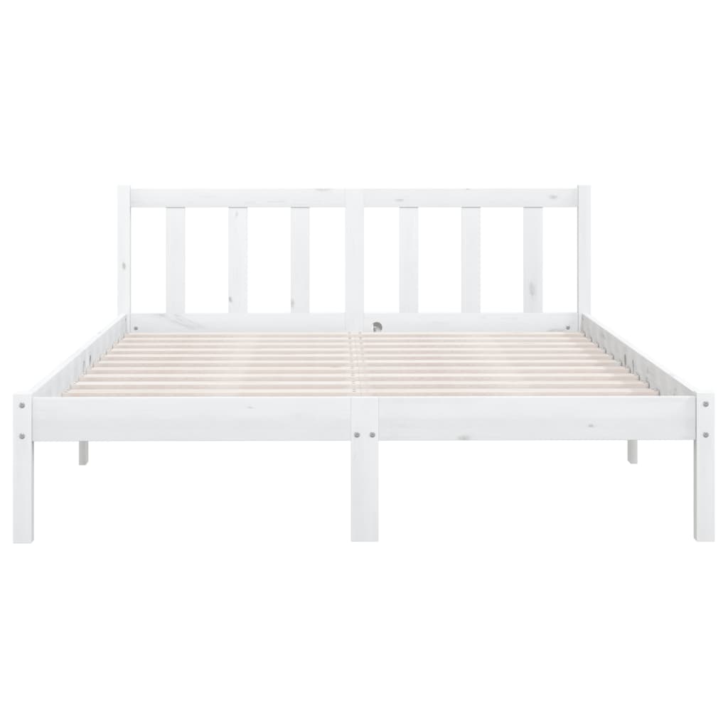 Sengeramme heltre furu 140x190 cm hvit