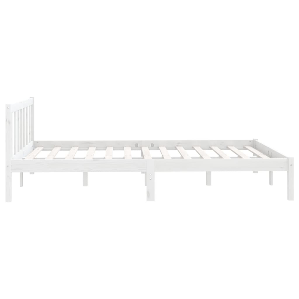 Sengeramme heltre furu 140x190 cm hvit