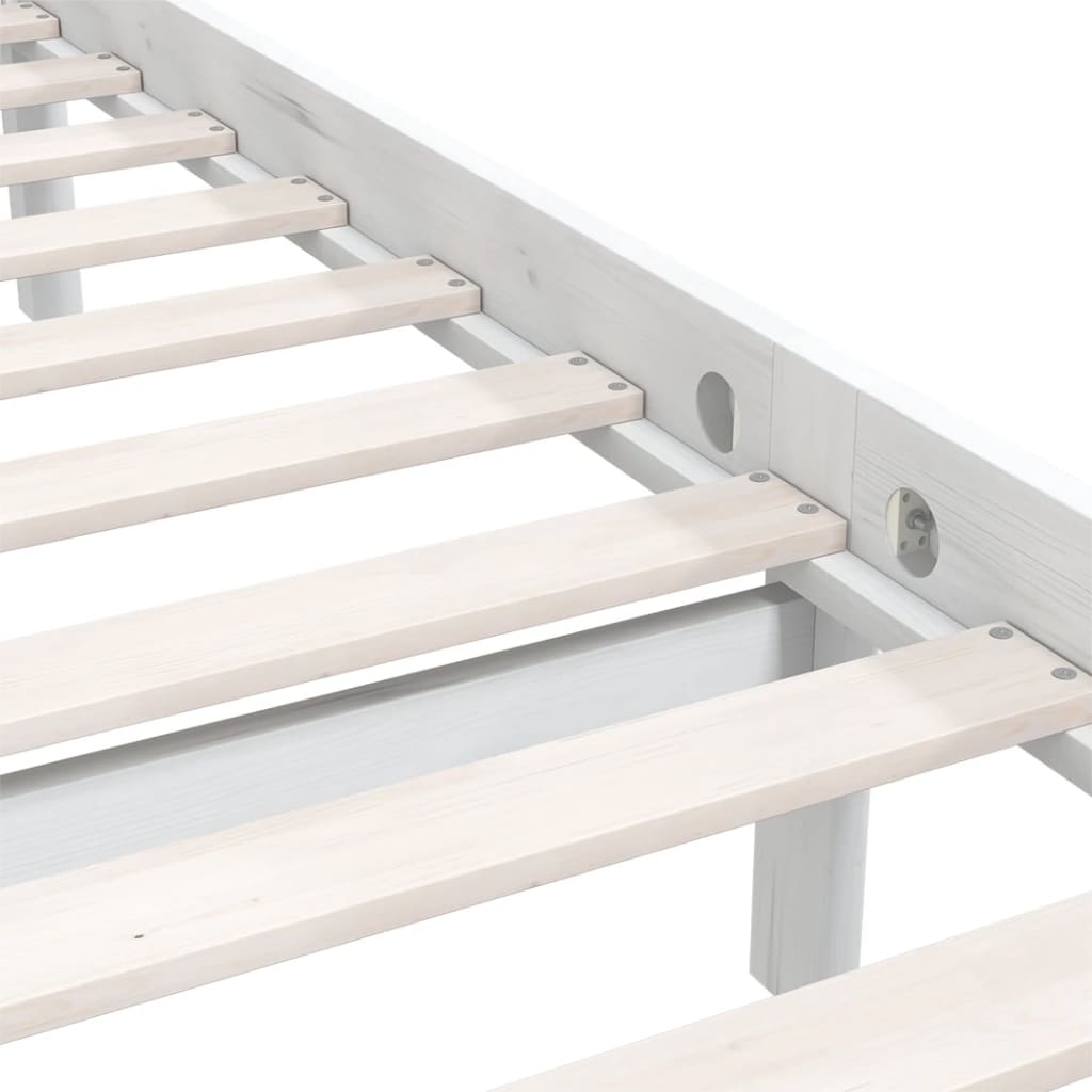 Sengeramme heltre furu 140x190 cm hvit