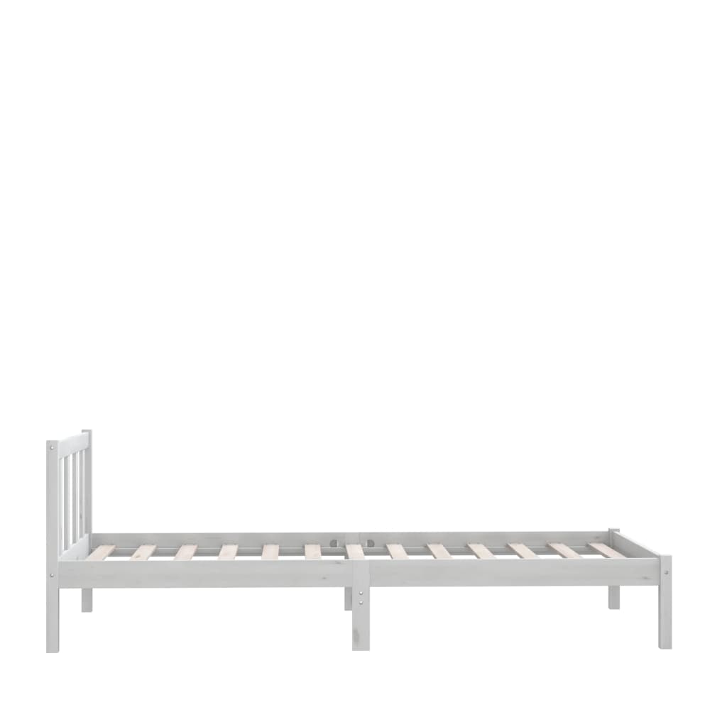 Sengeramme hvit heltre furu 90x200 cm