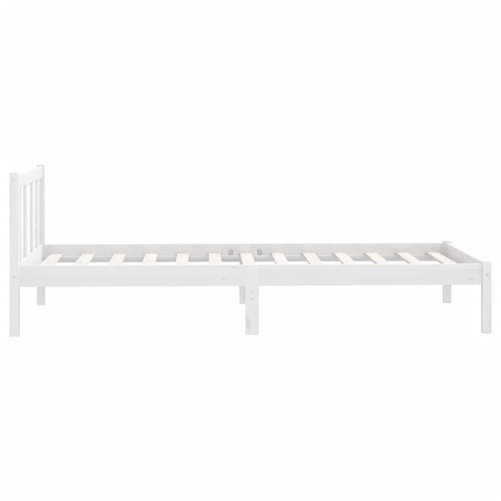 Sengeramme hvit heltre furu 90x200 cm