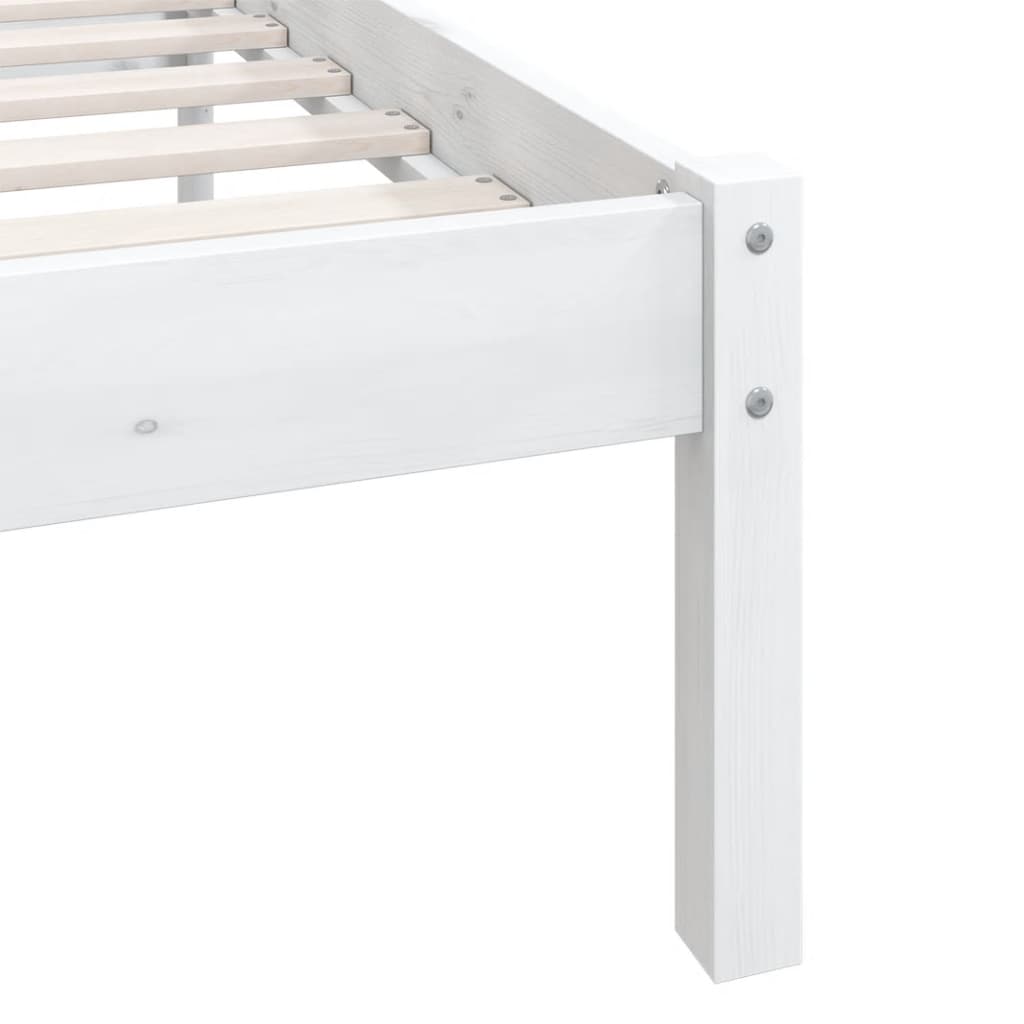 Sengeramme hvit heltre furu 90x200 cm