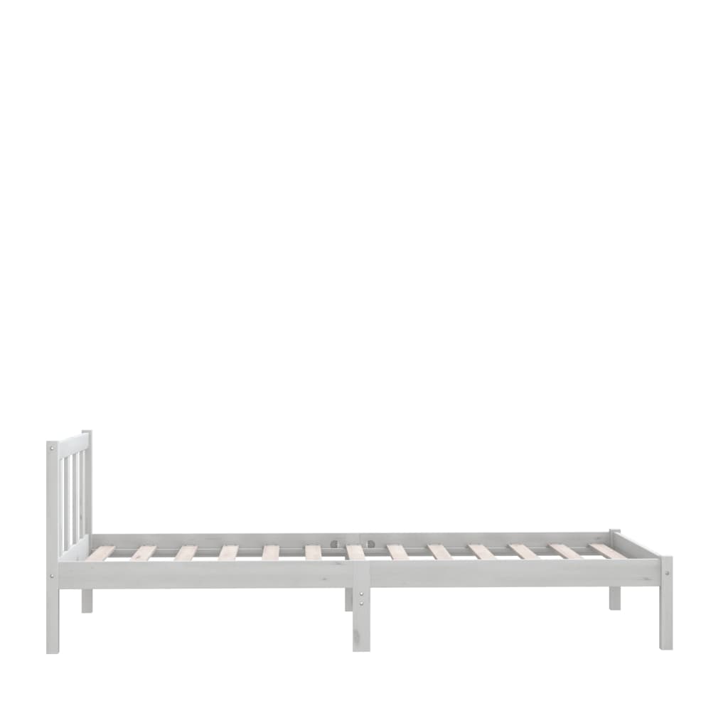 Sengeramme hvit heltre furu 100x200 cm