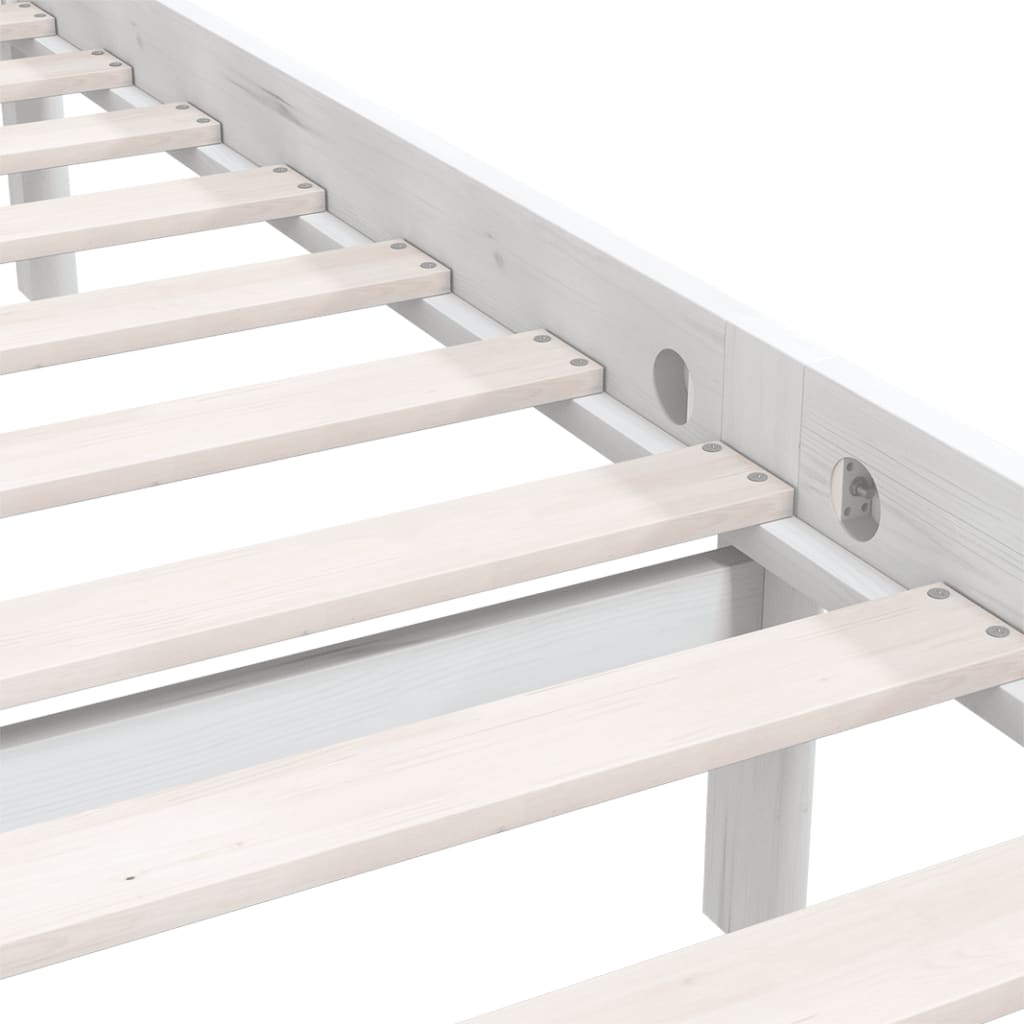 Sengeramme hvit heltre furu 140x200 cm