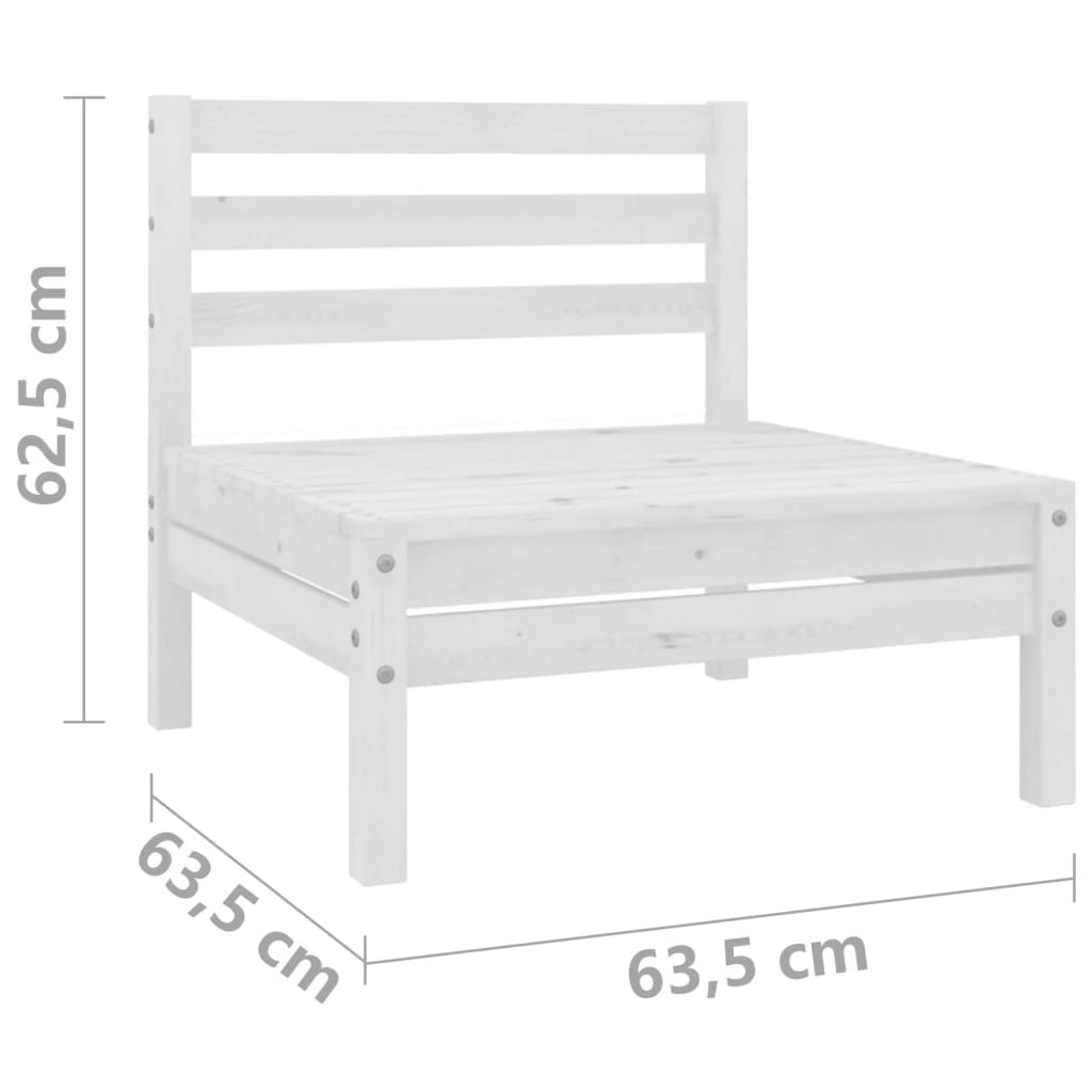 2-seters hagesofa hvit heltre furu