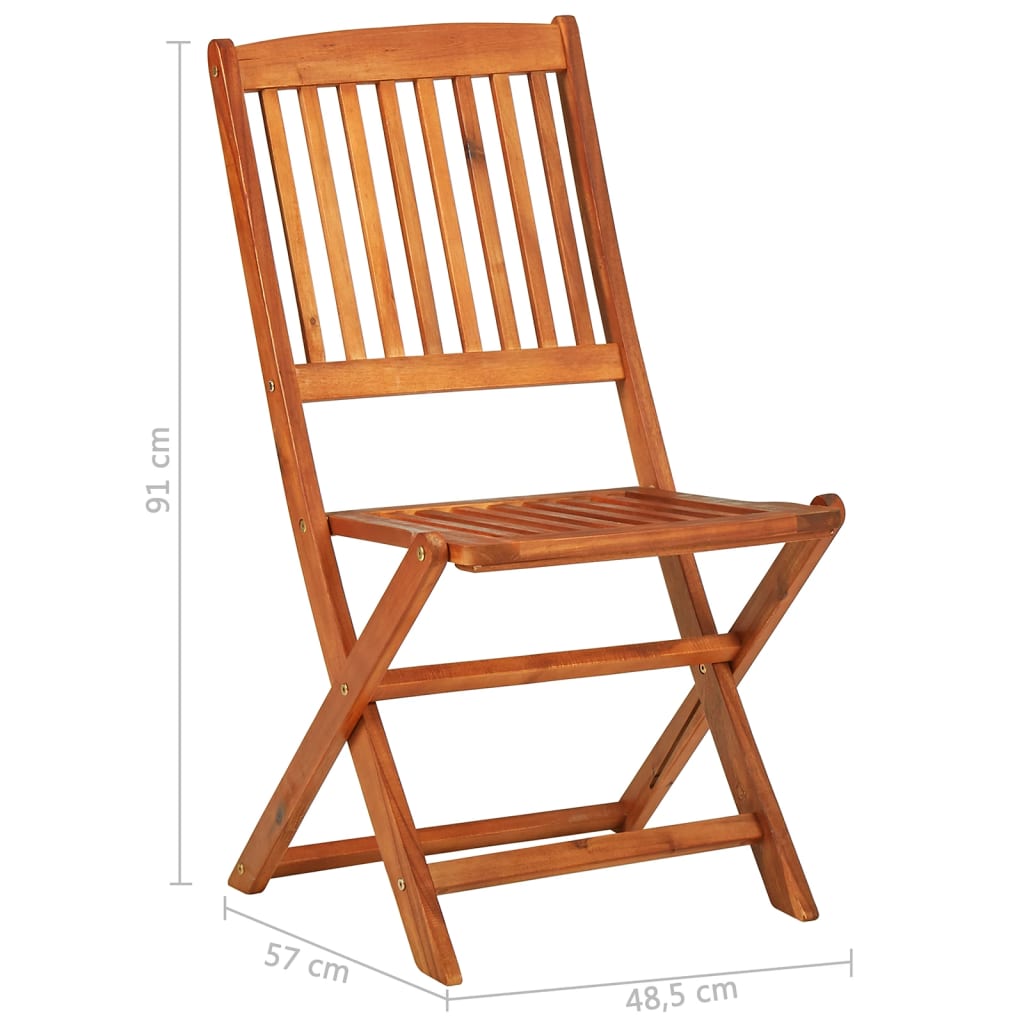 Hagespisegruppe 11 deler 220x90x75 cm heltre akasie